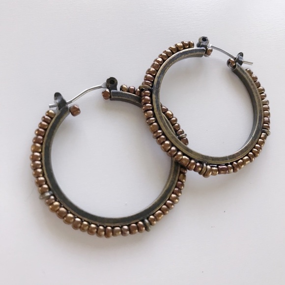 Cookie Lee Jewelry - NWT Cookie Lee | Seed Bead Hoop Earrings